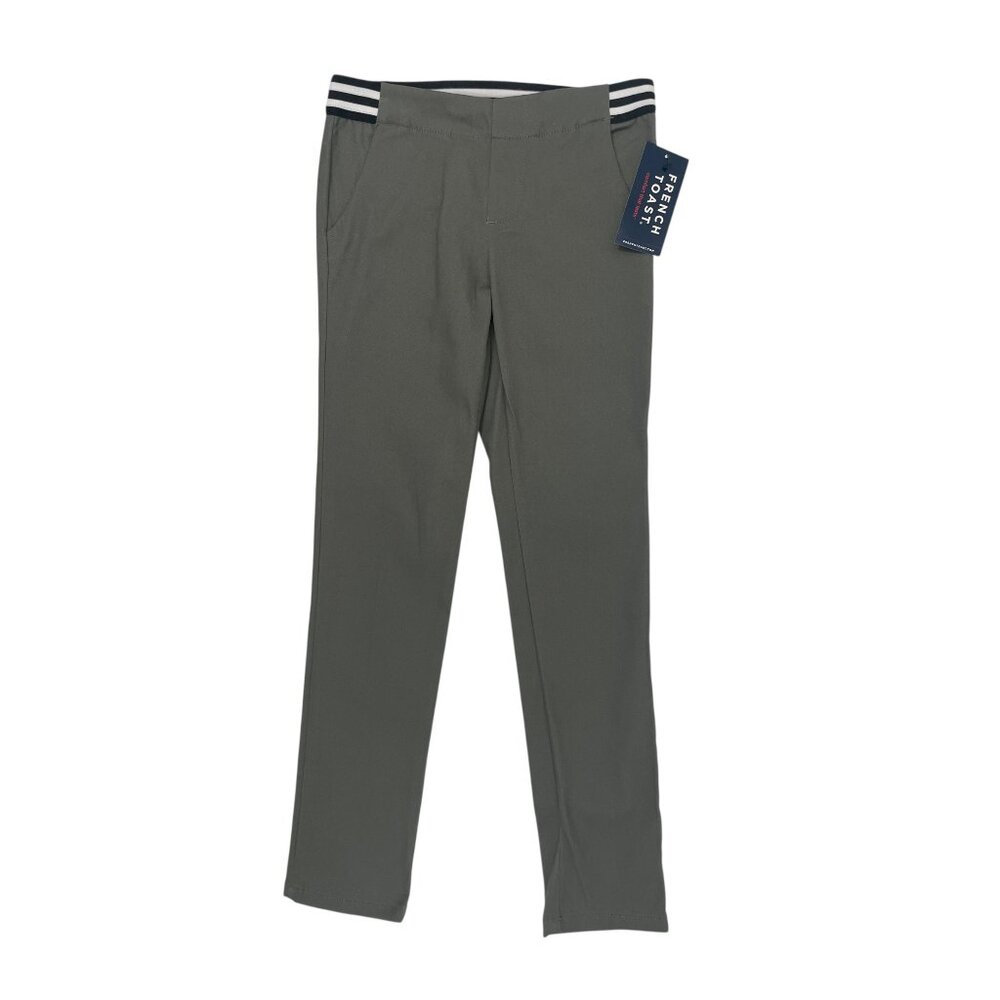 French Toast Girls Elastic Waist Sage Green Pull On Pant Size 8 x 23.5” Inseam